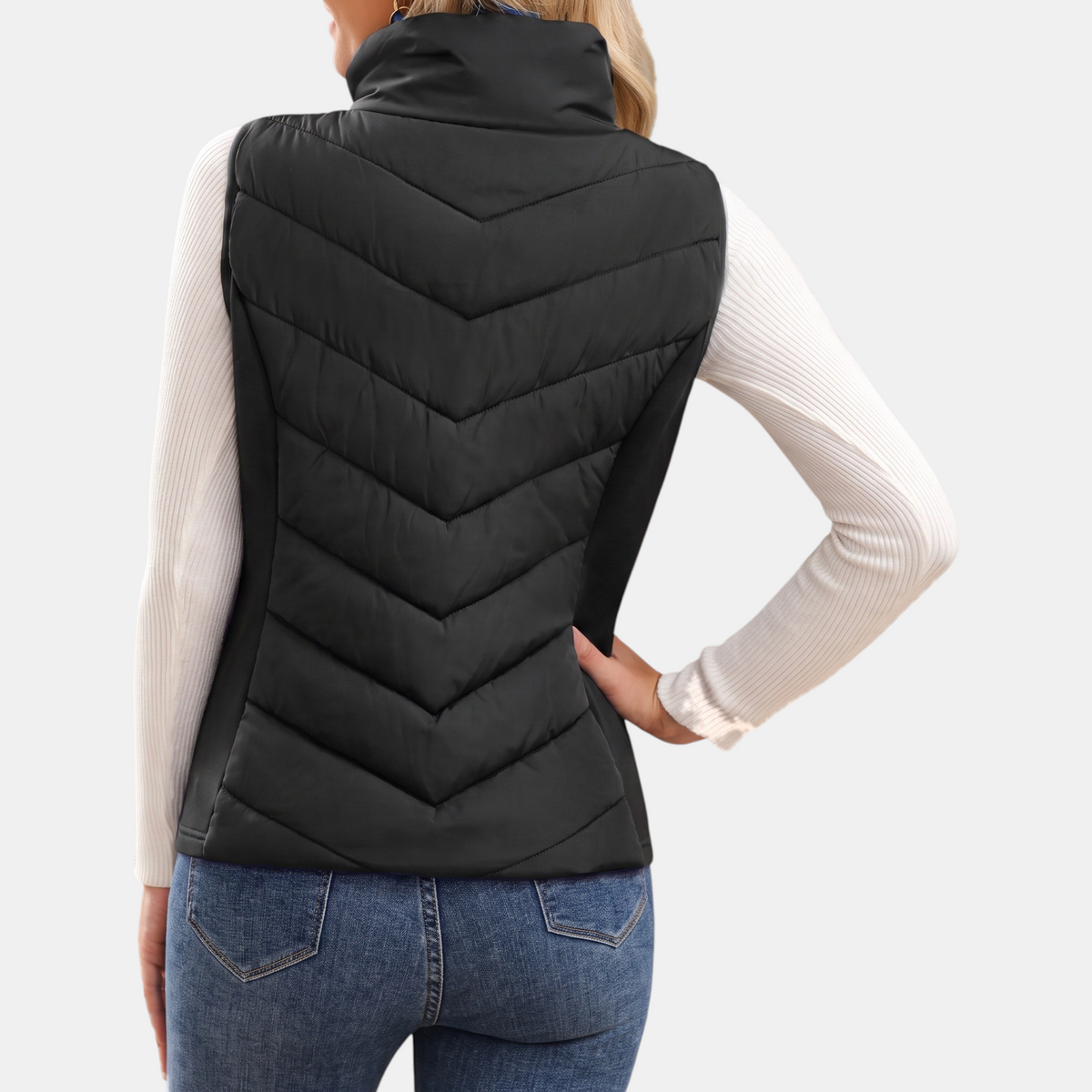 SELKA - CHALECO ACOLCHADO CON COSTURAS EN ZIGZAG