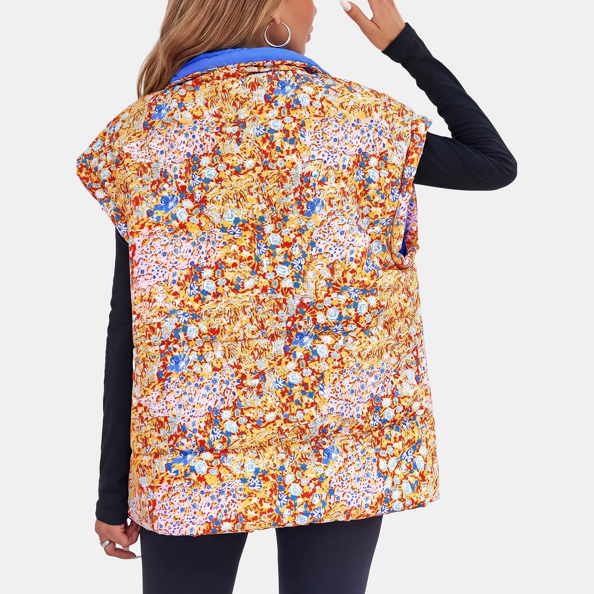 FLORENA - CHALECO ACOLCHADO CON ESTAMPADO FLORAL