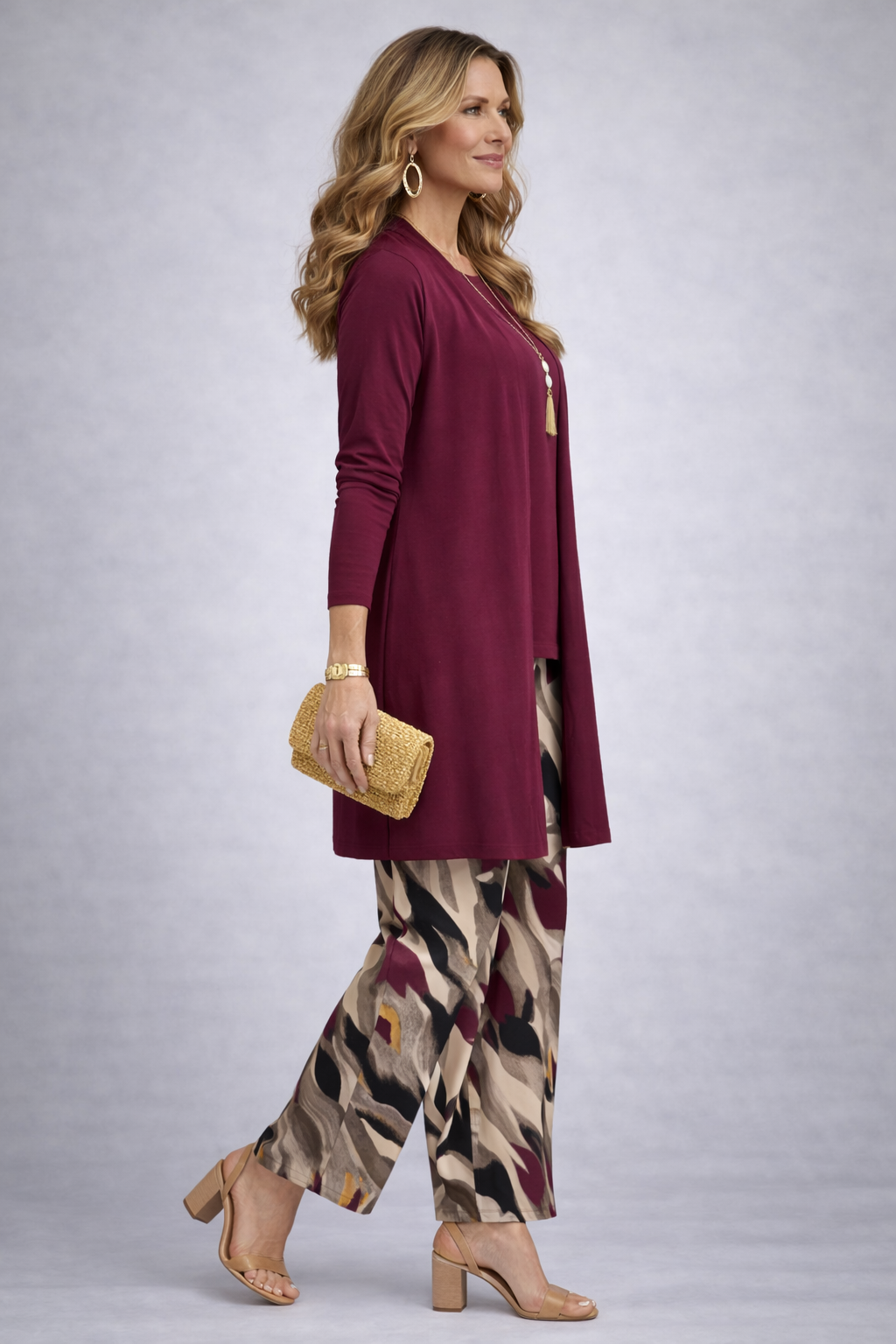 FIAMMA - CONJUNTO DE TRES PIEZAS EN MORADO