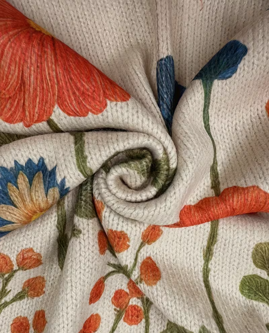 WRENNA - CÁRDIGAN CON CREMALLERA PRADERA DE FLORES SILVESTRES