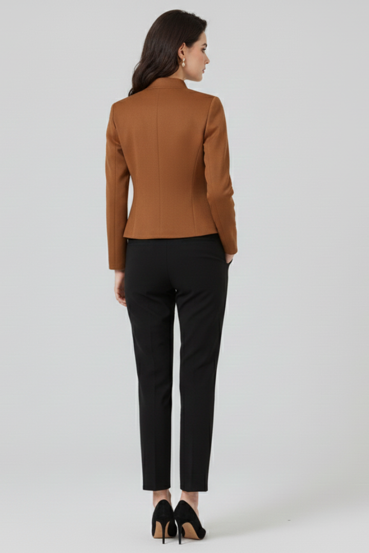 CLAUDINE - BLAZER DE CUELLO ALTO CON BOTONES