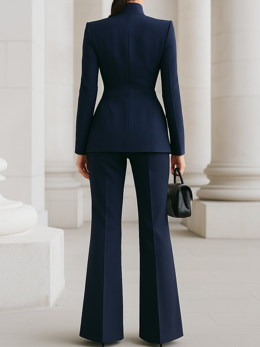 FLORA - CONJUNTO DE BLAZER Y PANTALÓN ANCHO