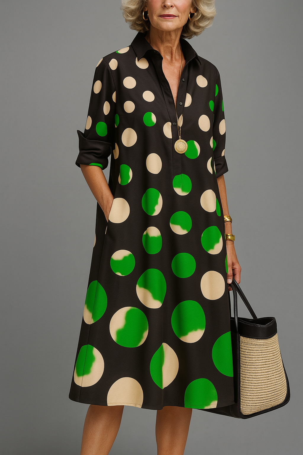 NAOMI - VESTIDO MIDI DE ESTILO
