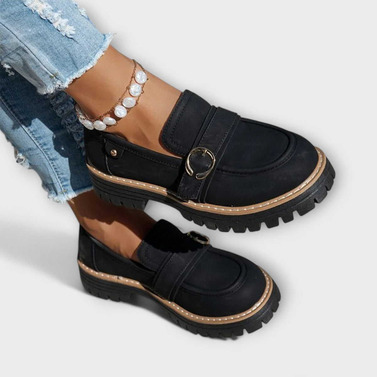 LORA - MOCASINES CASUALES DE PUNTA REDONDA
