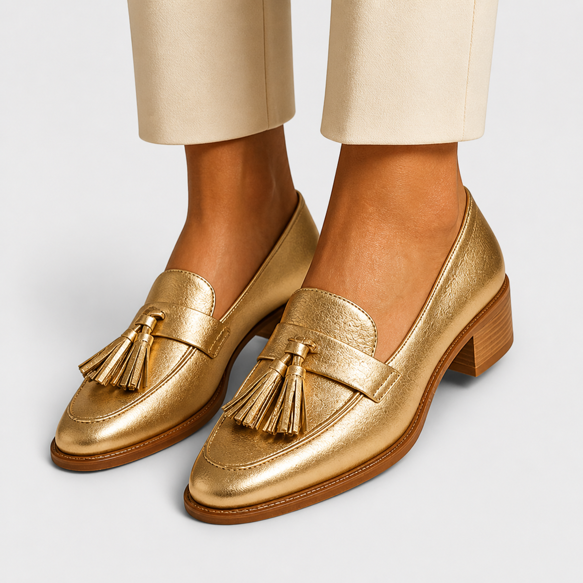 SERAPHINE - MOCASINES DORADOS