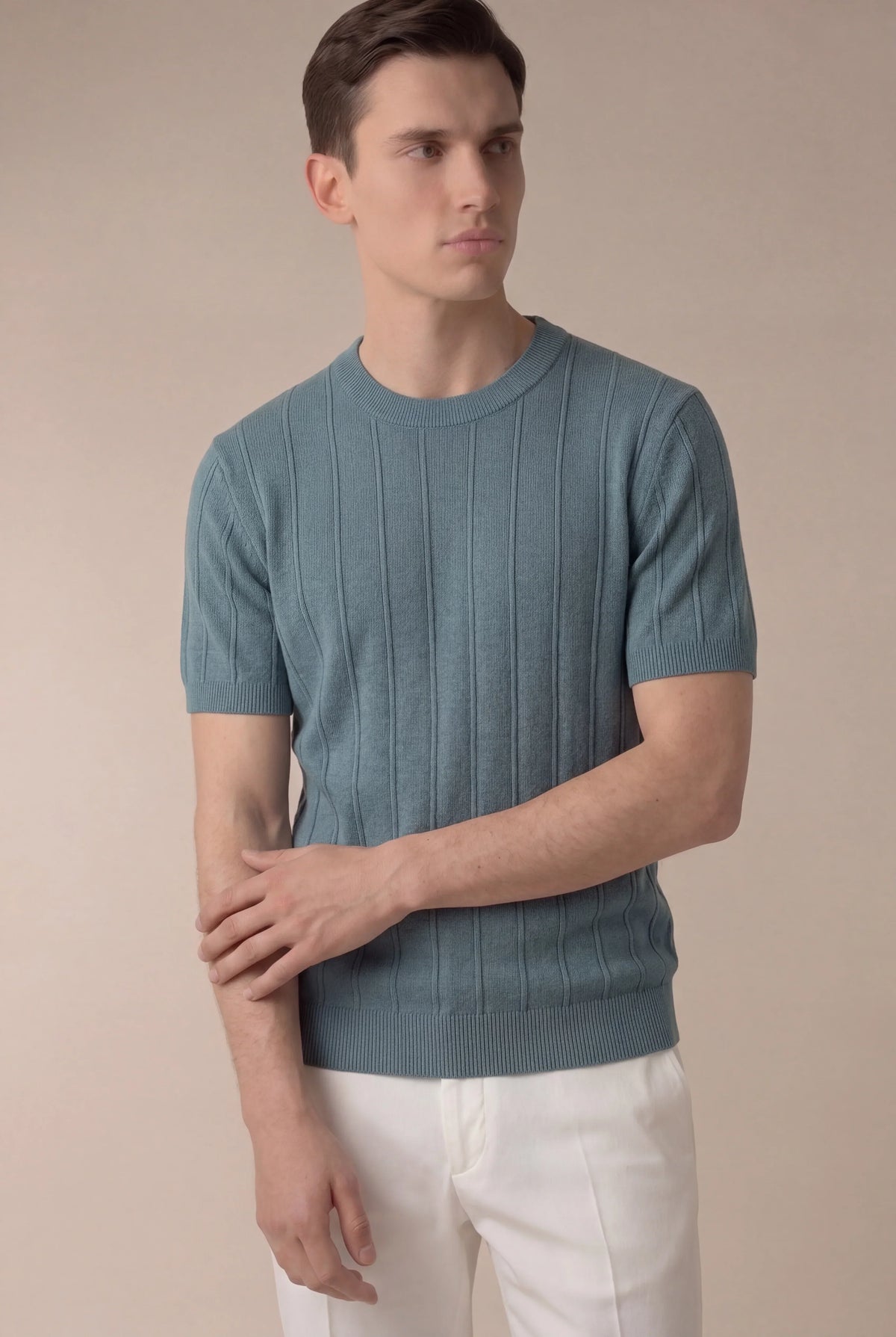 CAMISETA AZUL CLARO ELEGANTE