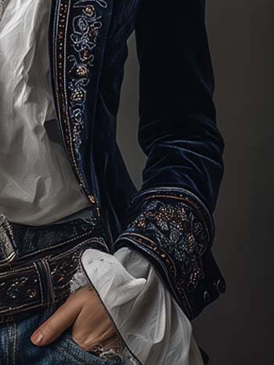 ANASTASIA - CHAQUETA LARGA BORDADA