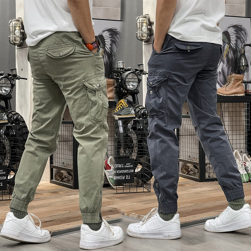 PANTALONES CARGO MARINO MULTIBOLSILLO