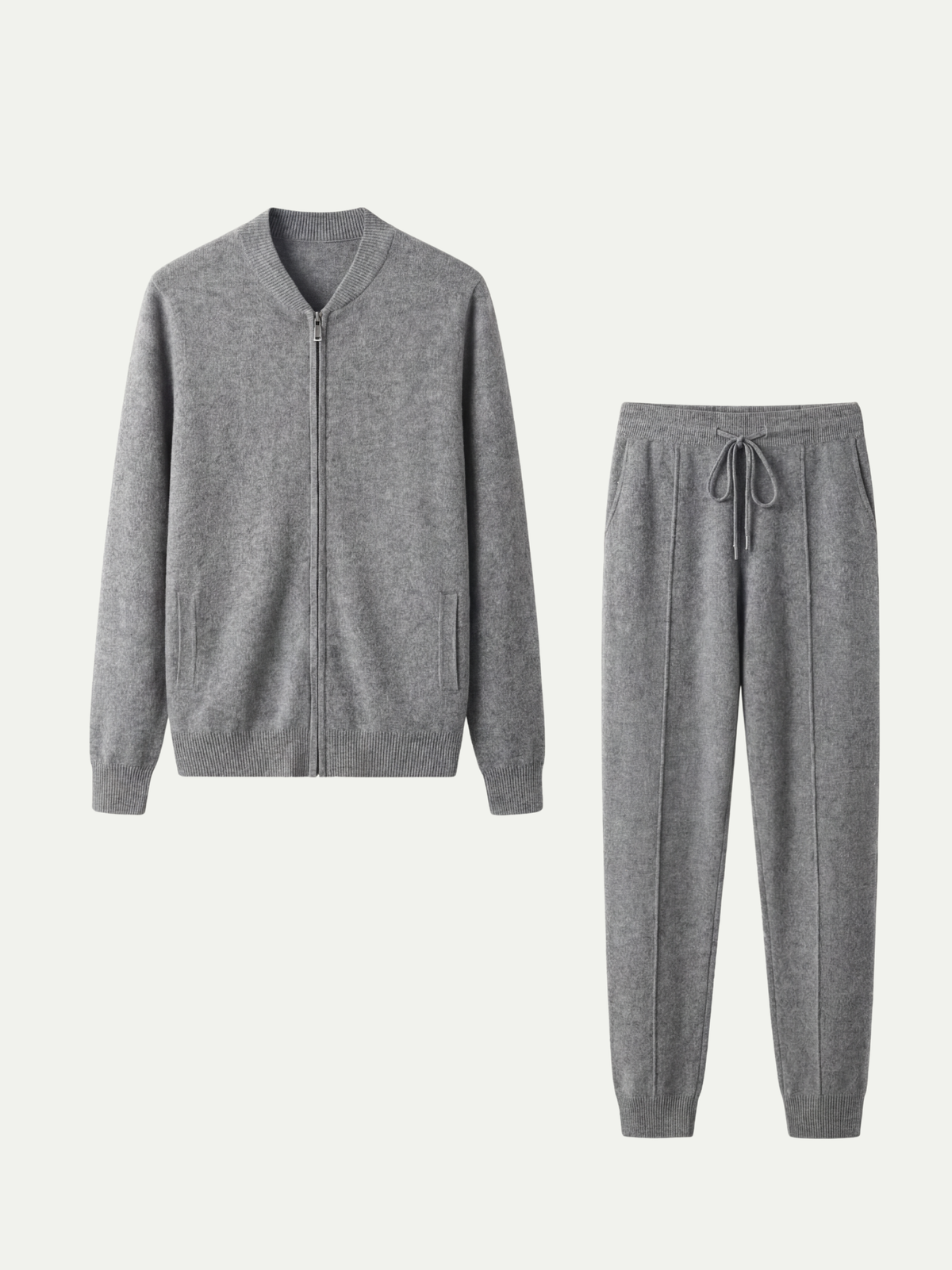 CONJUNTO CON CHAQUETA - GRIS CLARO