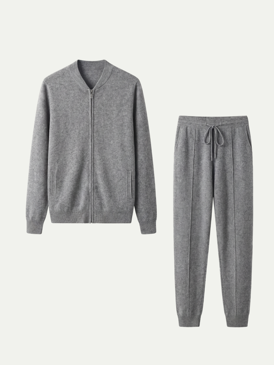 CONJUNTO CON CHAQUETA - GRIS CLARO