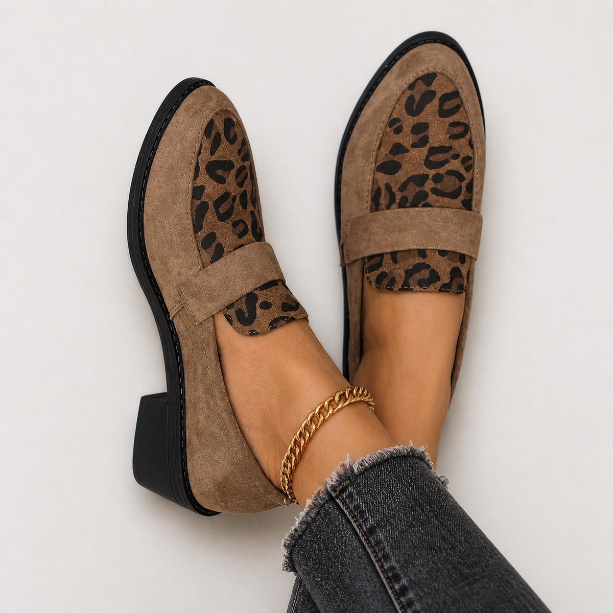 BRUNIKA - MOCASINES DE LEOPARDO