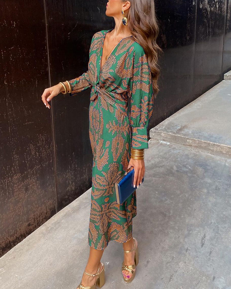 IGNACIA - VESTIDO MIDI ESTAMPADO