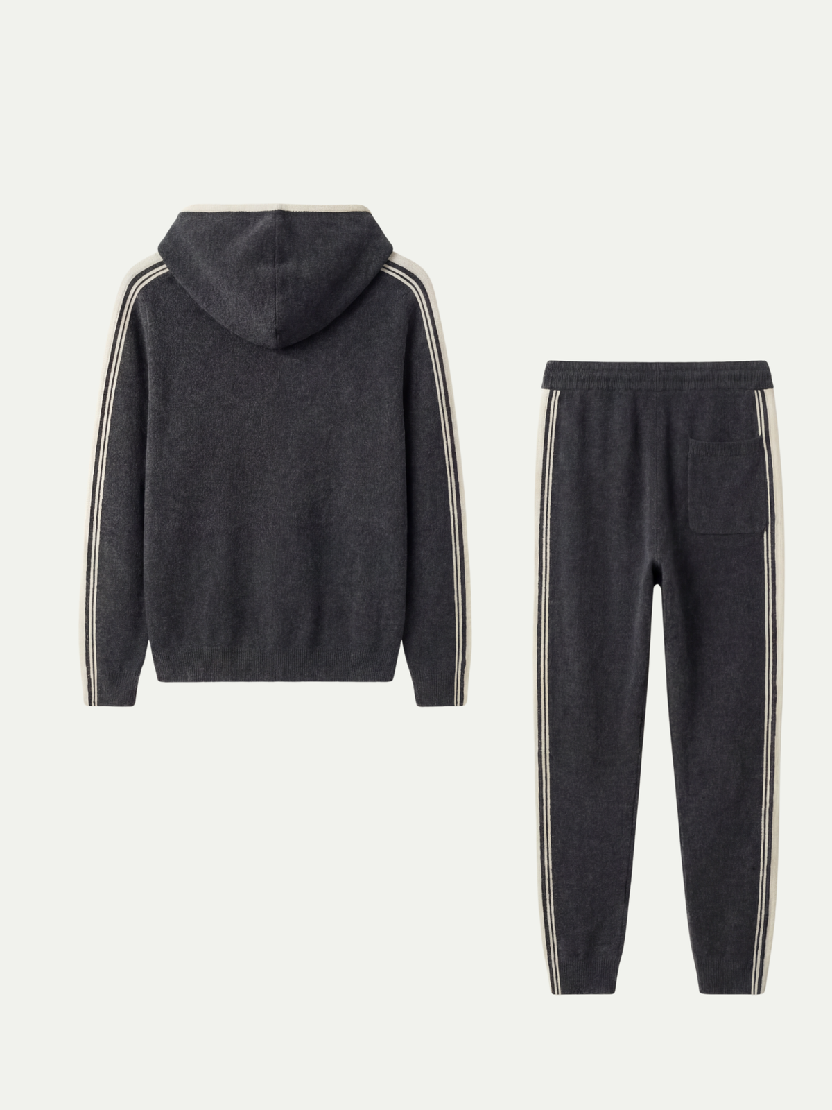 CONJUNTO CON CAPUCHA - GRIS OSCURO