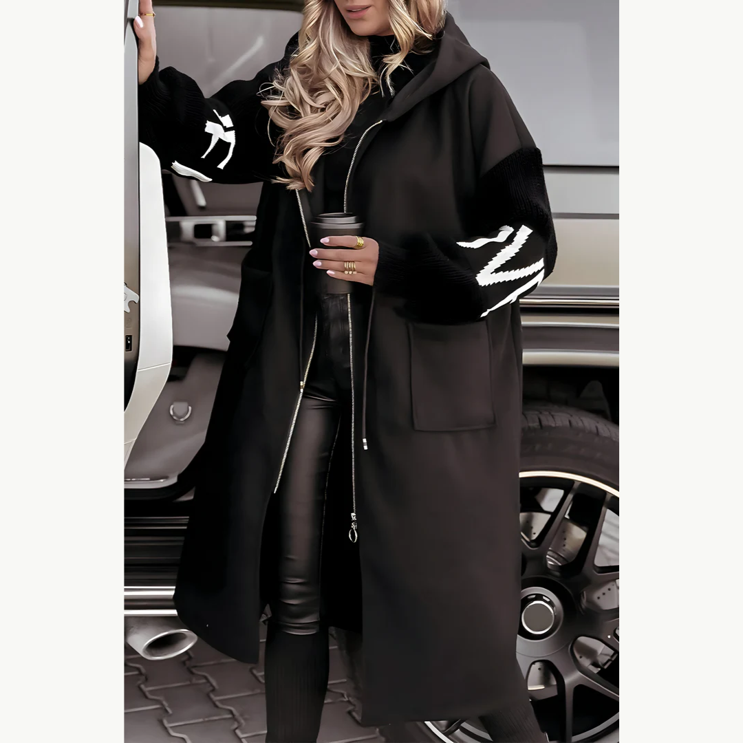 KARDANOVA - CHAQUETA CON CAPUCHA Y MANGAS DE PUNTO