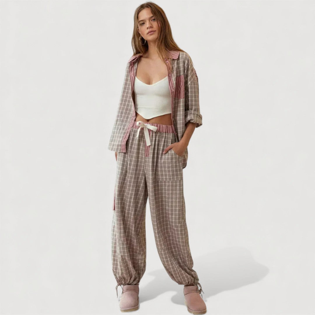 LORIENNE - CONJUNTO DE PIJAMA HOLGADO