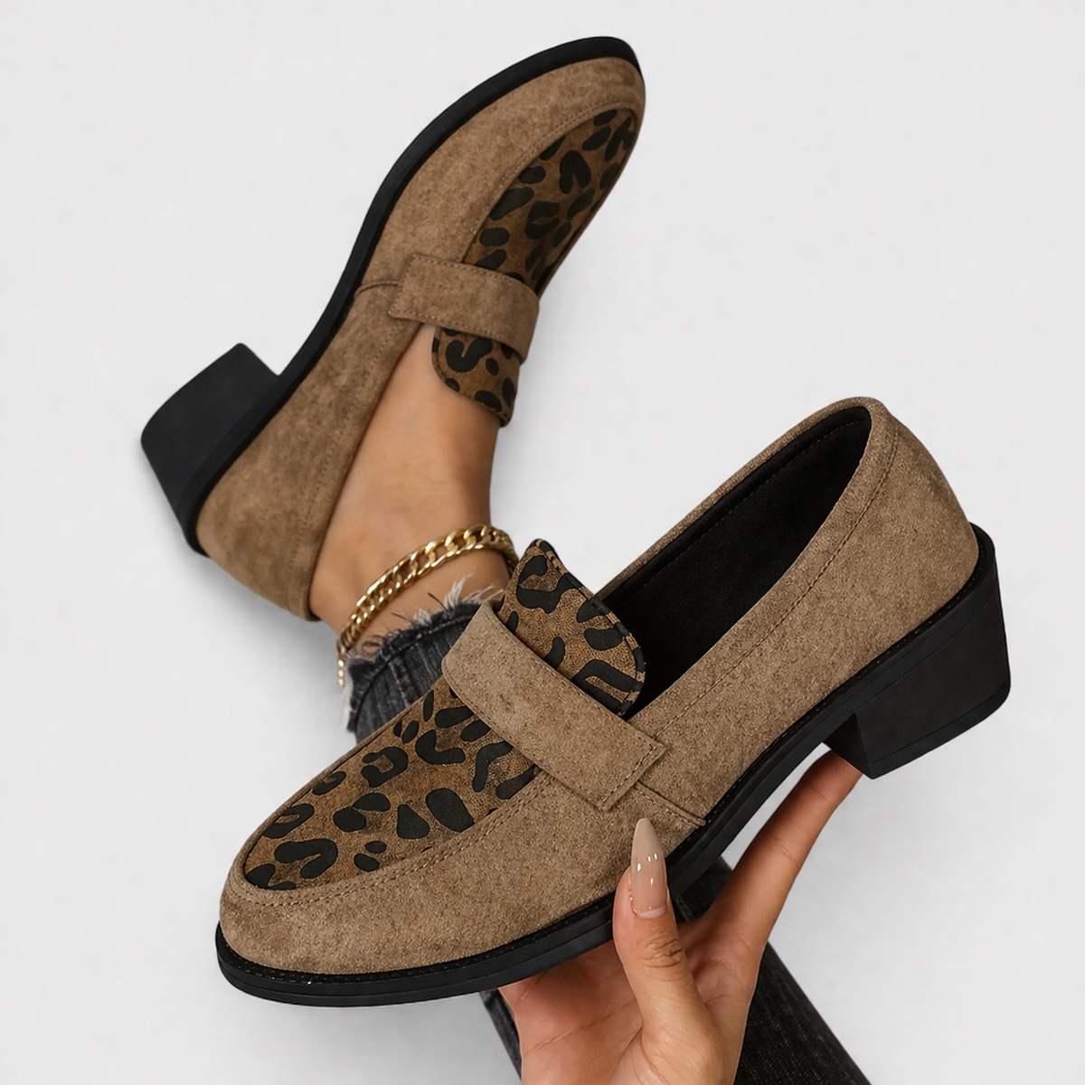 BRUNIKA - MOCASINES DE LEOPARDO