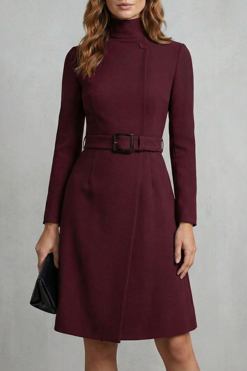NIVARA - VESTIDO MIDI EVASÉ CON CINTURÓN