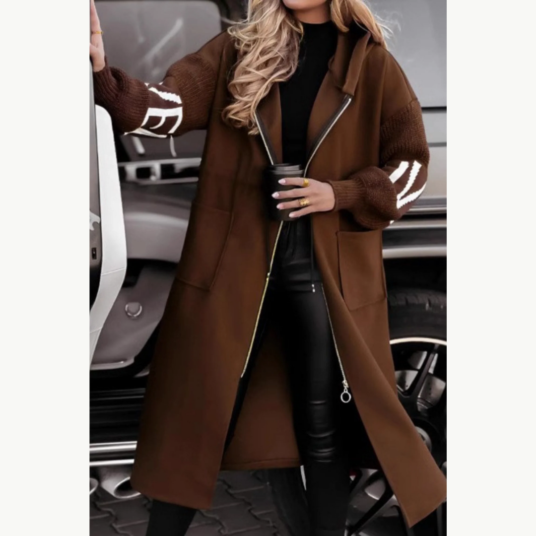KARDANOVA - CHAQUETA CON CAPUCHA Y MANGAS DE PUNTO