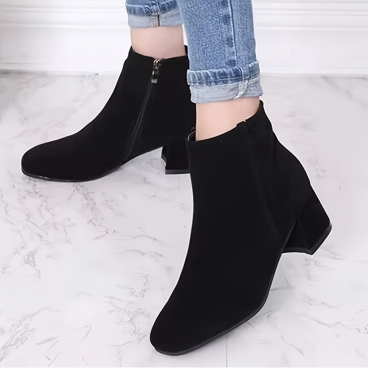 ALCYONE - BOTINES CHELSEA DE TACÓN ANCHO