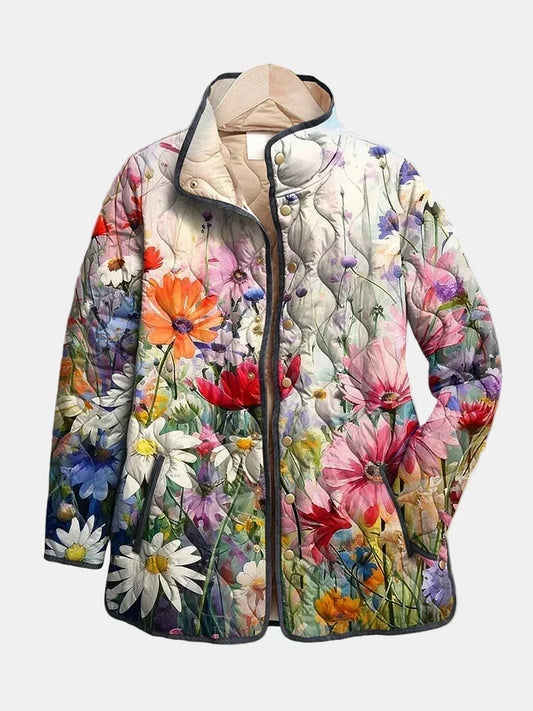 CHAQUETA ACOLCHADA MULTICOLOR CON FLORES