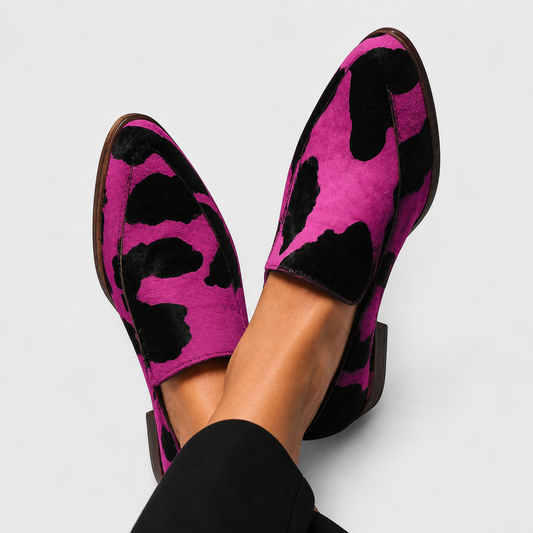 PALOMA - MOCASINES CON ESTAMPADO DE VACA