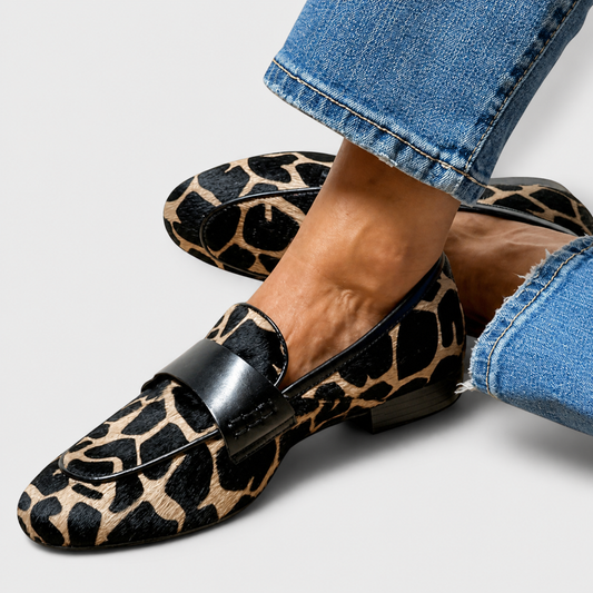 LÉONIE - MOCASINES DE LEOPARDO