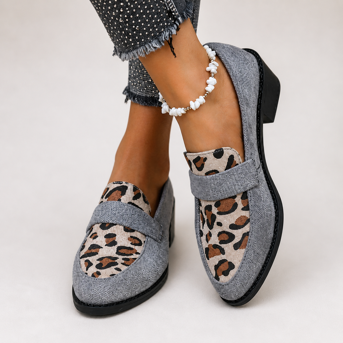 BRUNIKA - MOCASINES DE LEOPARDO