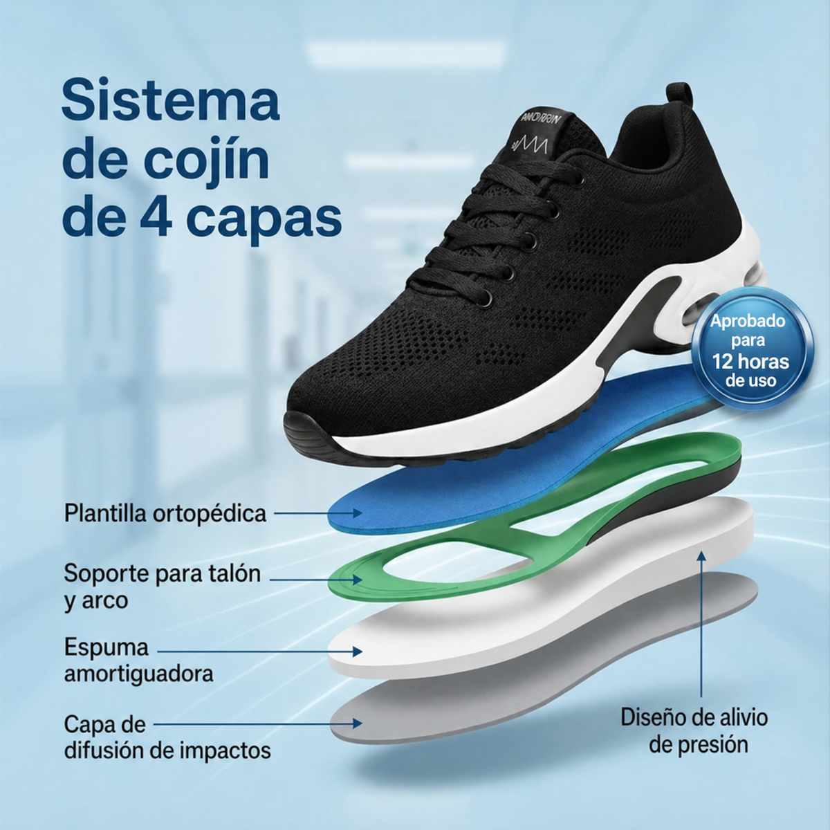 PAUSA - ZAPATOS DE CONFORT 12H