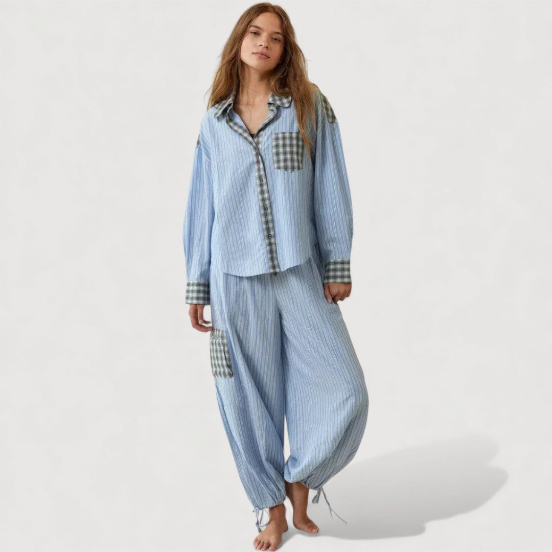 LORIENNE - CONJUNTO DE PIJAMA HOLGADO