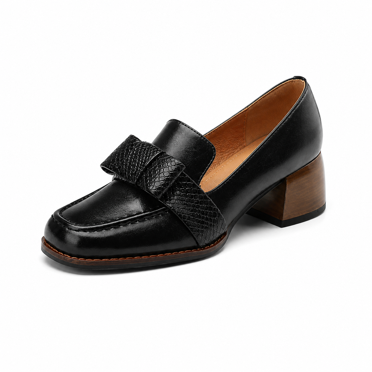 CONTESSA - MOCASINES CON NUDO Y TACÓN
