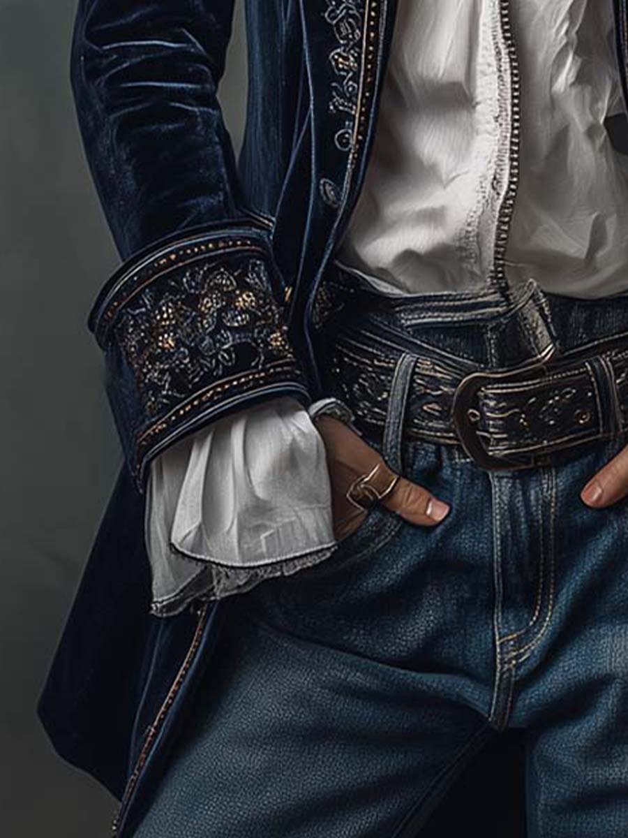 ANASTASIA - CHAQUETA LARGA BORDADA