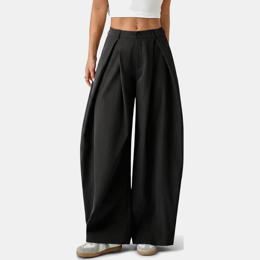 LIANA - PANTALÓN DE PIERNA ANCHA CON PINZAS