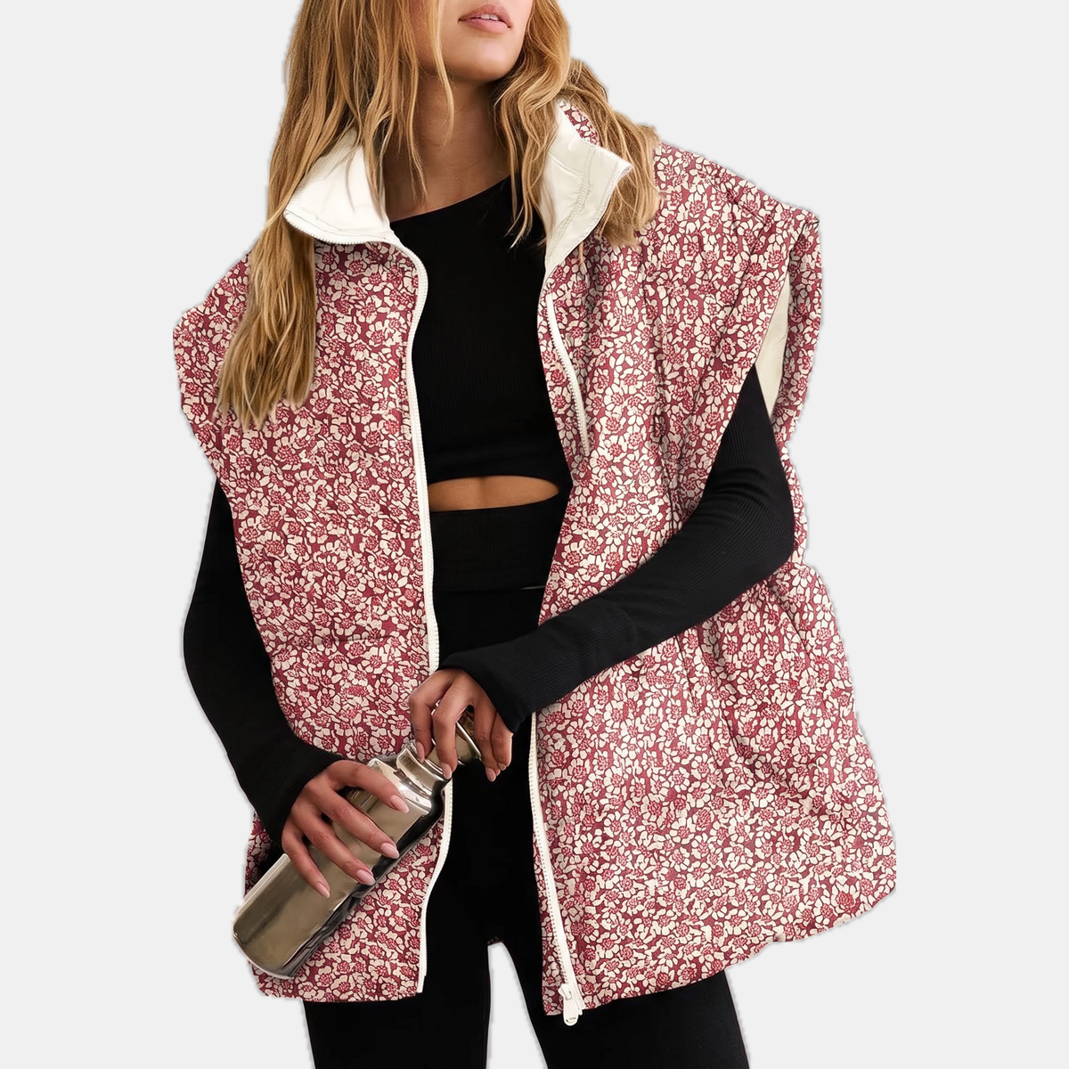 FLORENA - CHALECO ACOLCHADO CON ESTAMPADO FLORAL