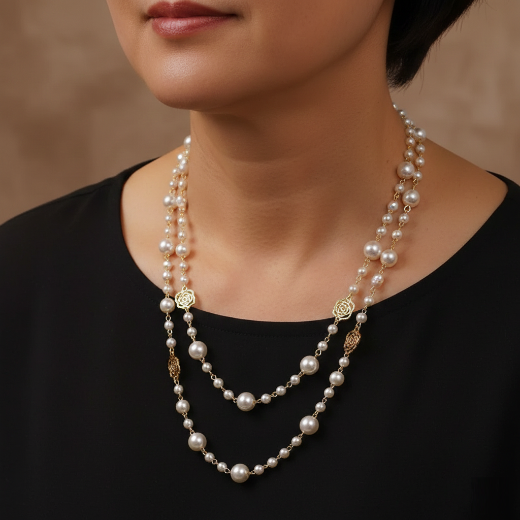 COLLAR LARGO DE PERLAS