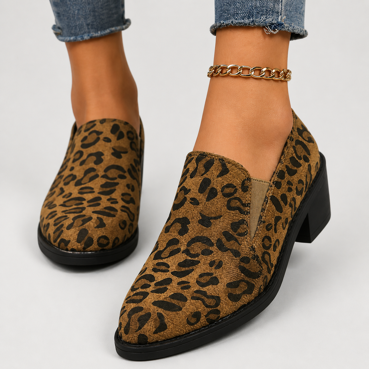 ANGÉLIQUE - MOCASINES DE LEOPARDO