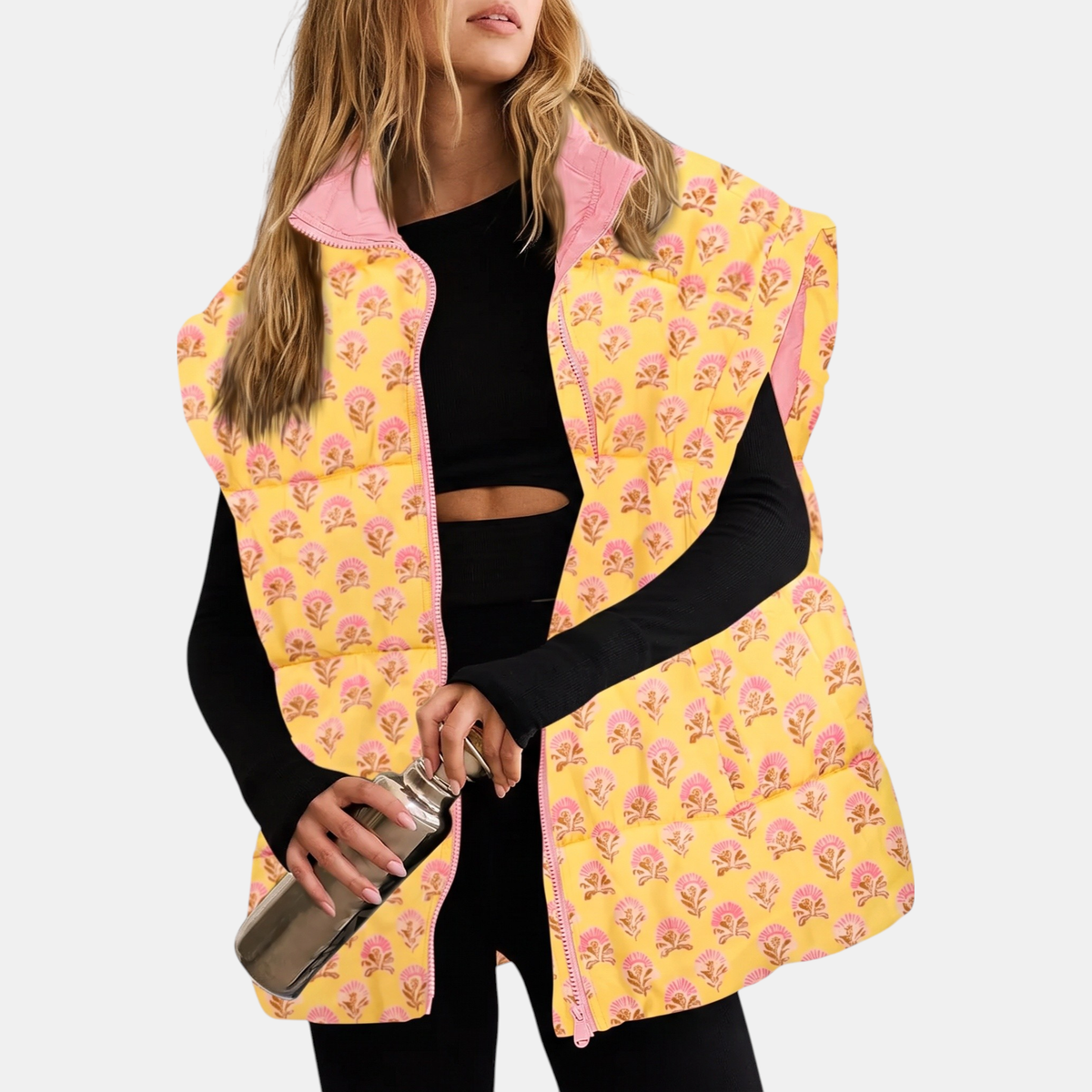 FLORENA - CHALECO ACOLCHADO CON ESTAMPADO FLORAL