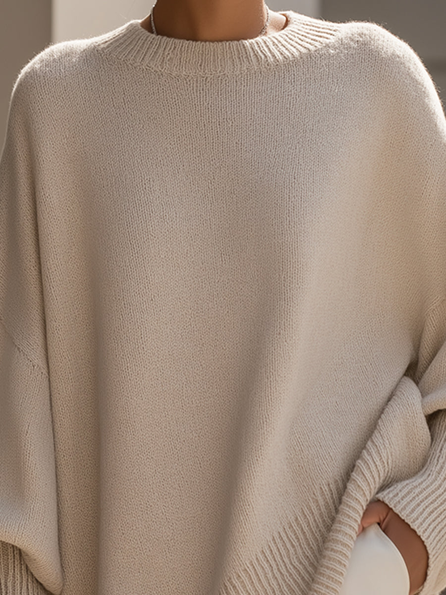 ISOLDE - JERSEY OVERSIZE DE PUNTO CON CAÍDA