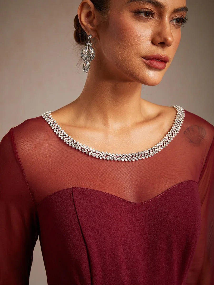 VESTIDO MIDI ENTALLADO CON DRAPEADO