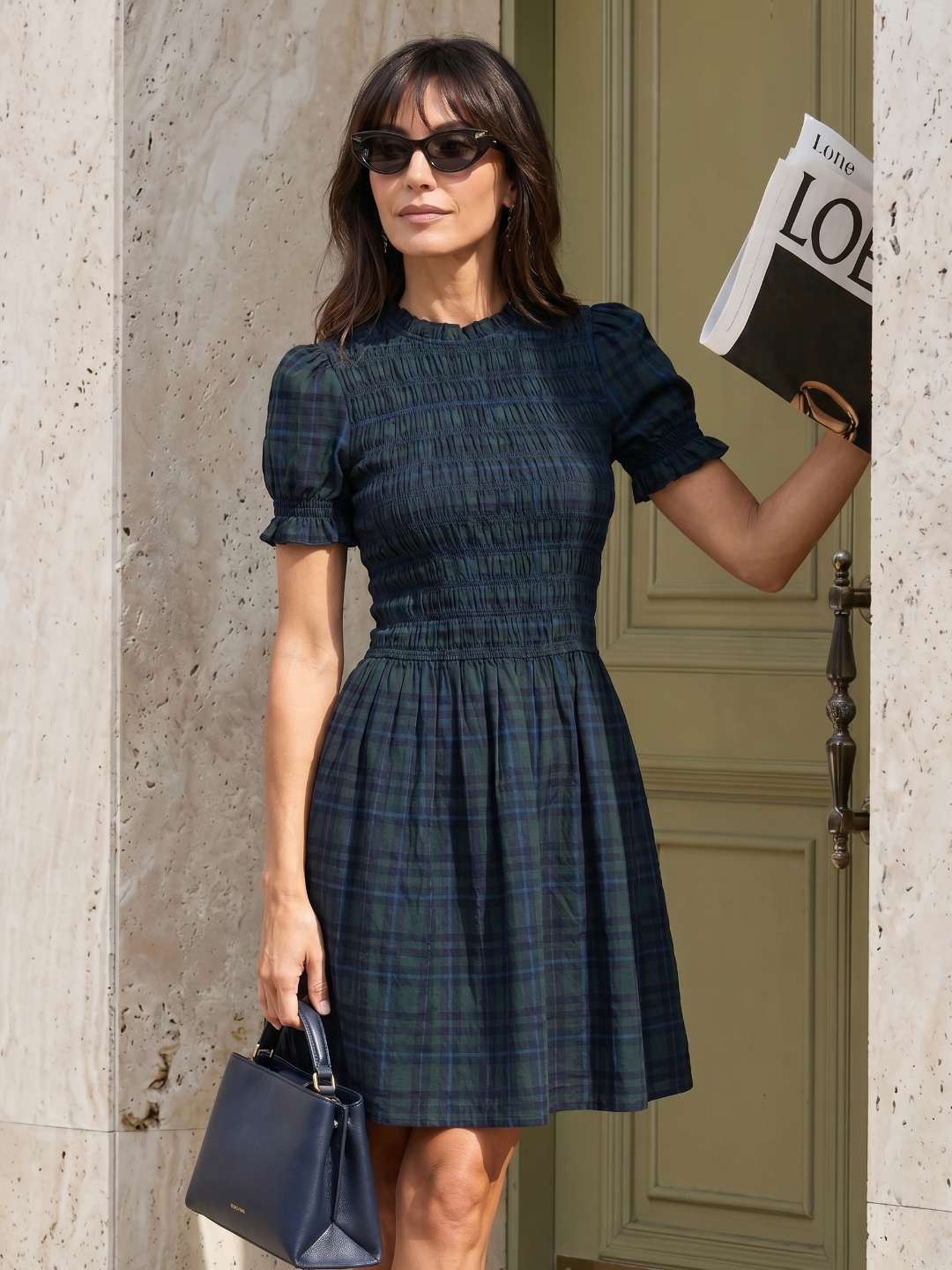 VESTIDO CORTO NIDO DE ABEJA