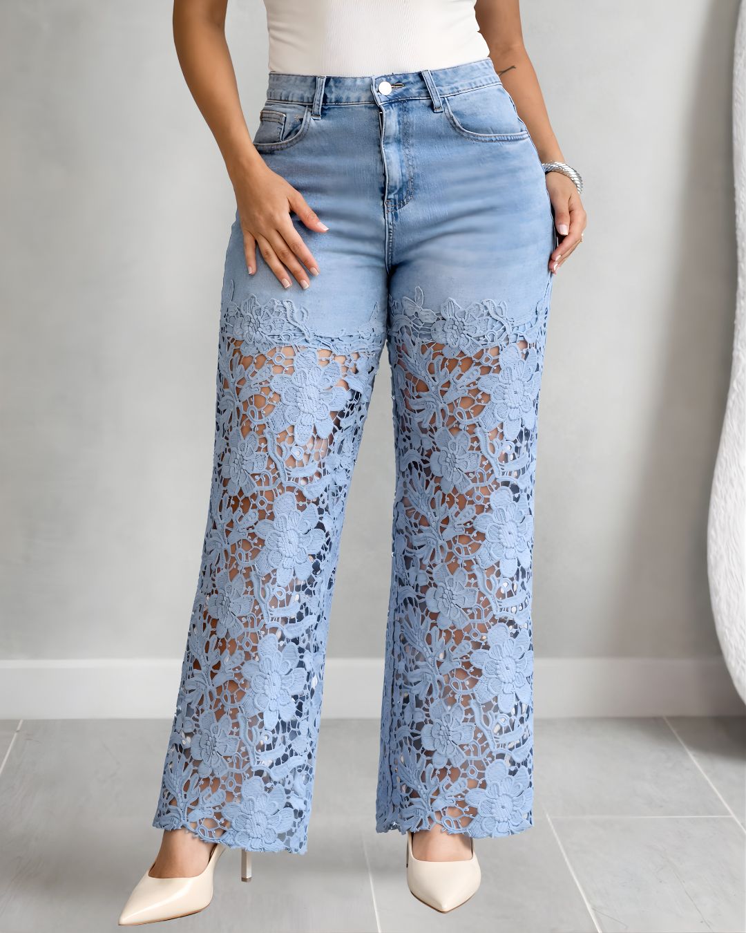 JEANS FLOWER CONFECCIÓN ARTESANAL PREMIUM
