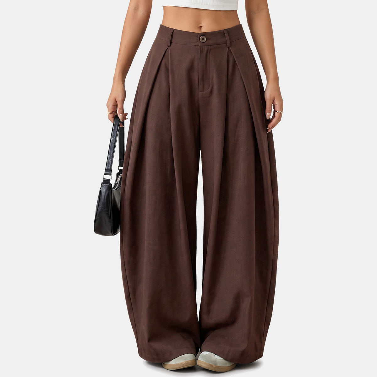 LIANA - PANTALÓN DE PIERNA ANCHA CON PINZAS