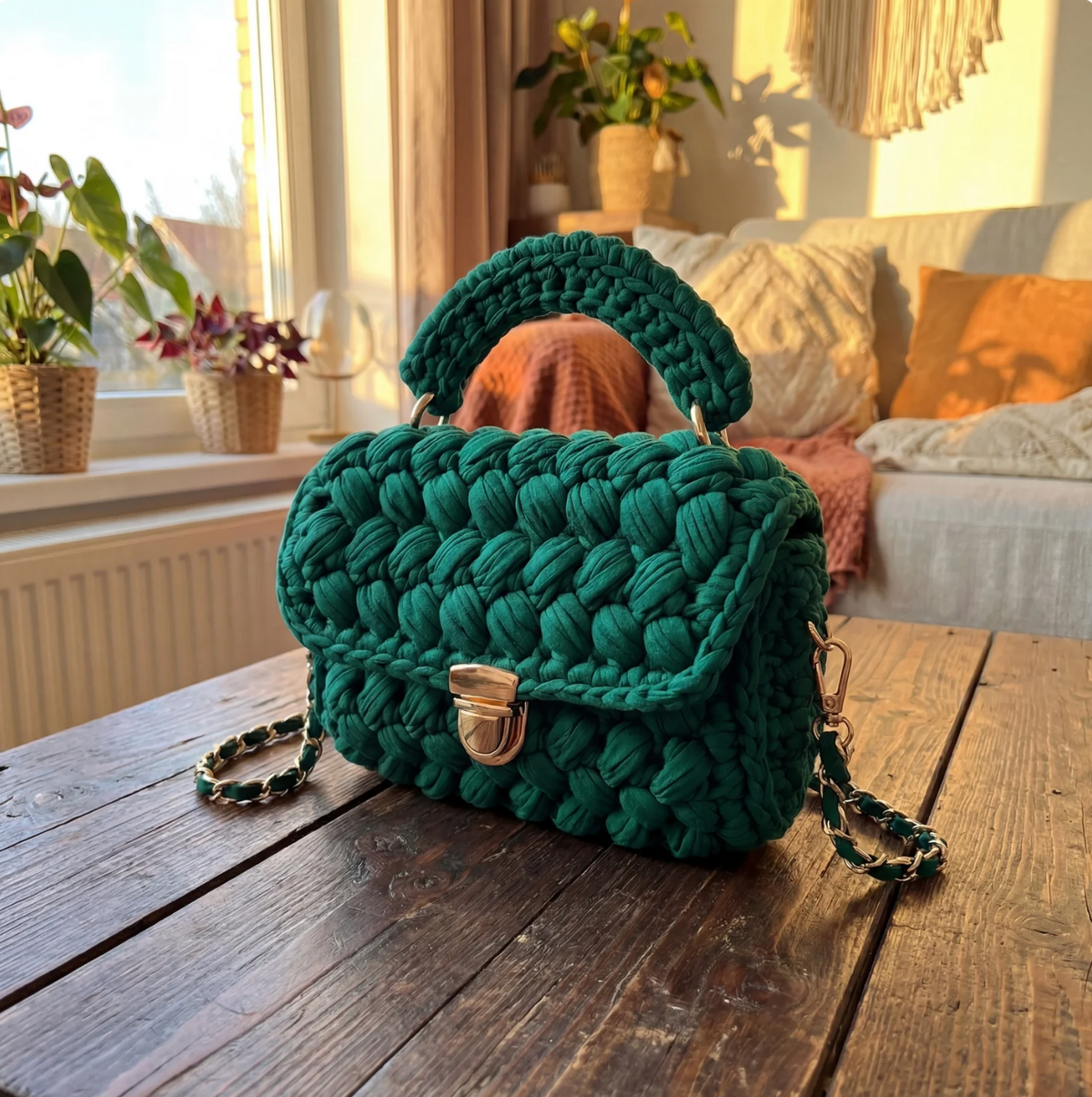 ITZEL - BOLSO CROCHET TEXTURIZADO A MANO
