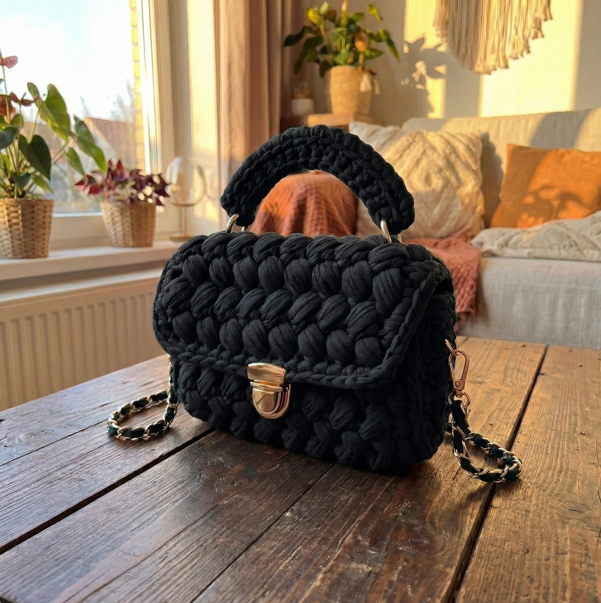 ITZEL - BOLSO CROCHET TEXTURIZADO A MANO
