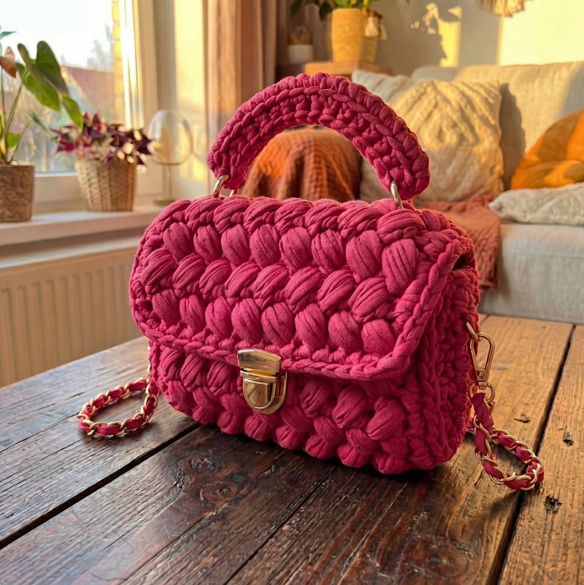 ITZEL - BOLSO CROCHET TEXTURIZADO A MANO