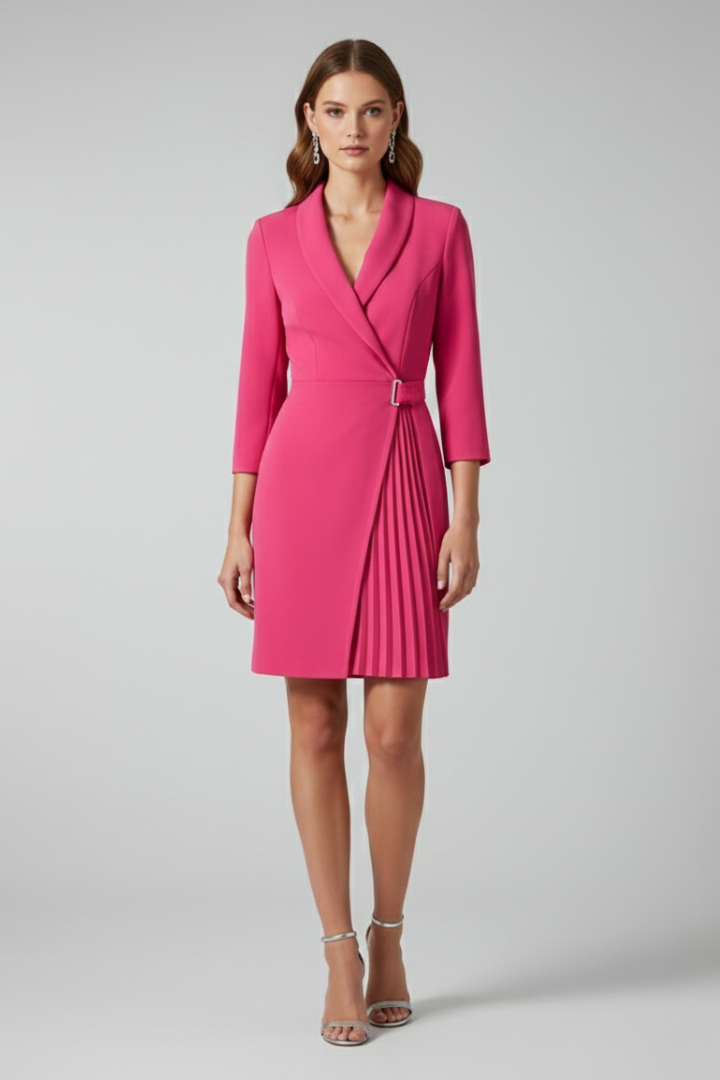 AURORE - VESTIDO BLAZER CON SOLAPA Y CINTURA DEFINIDA