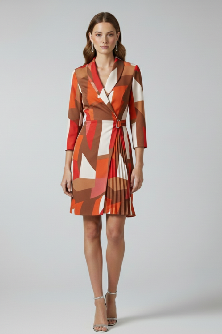 AURORE - VESTIDO BLAZER CON SOLAPA Y CINTURA DEFINIDA