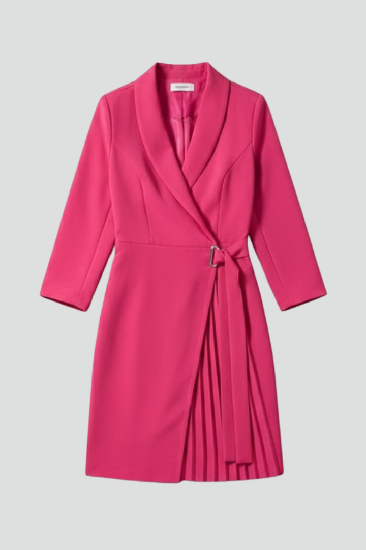 AURORE - VESTIDO BLAZER CON SOLAPA Y CINTURA DEFINIDA