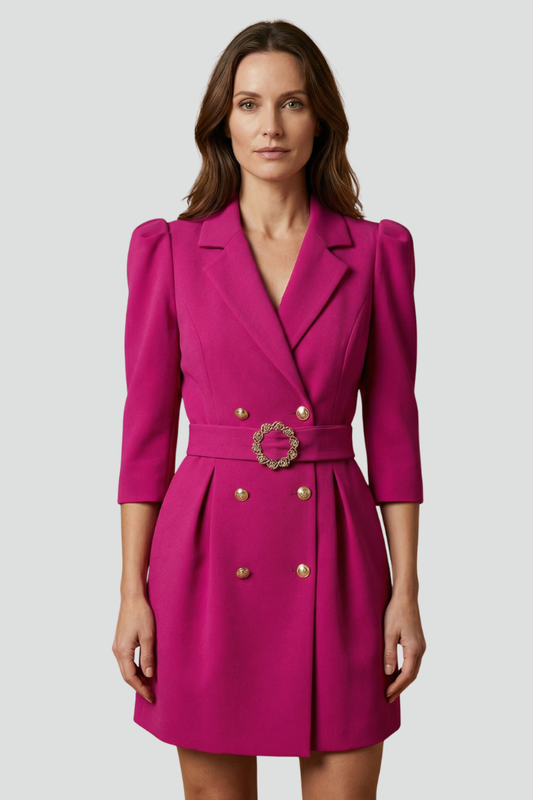 FLORENCE - VESTIDO BLAZER CRUZADO CON BOTONES