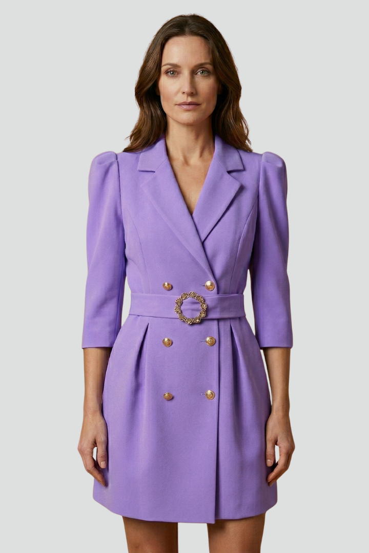 FLORENCE - VESTIDO BLAZER CRUZADO CON BOTONES