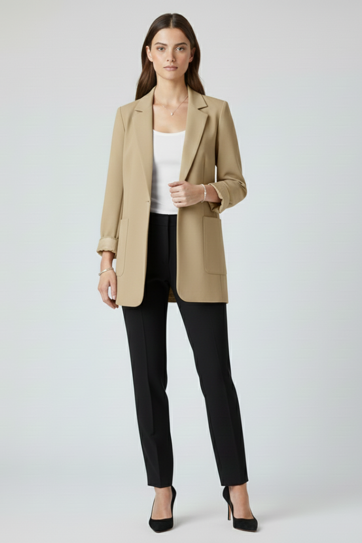 ESTELLE - BLAZER ABIERTO CON SOLAPA ESTRUCTURADA